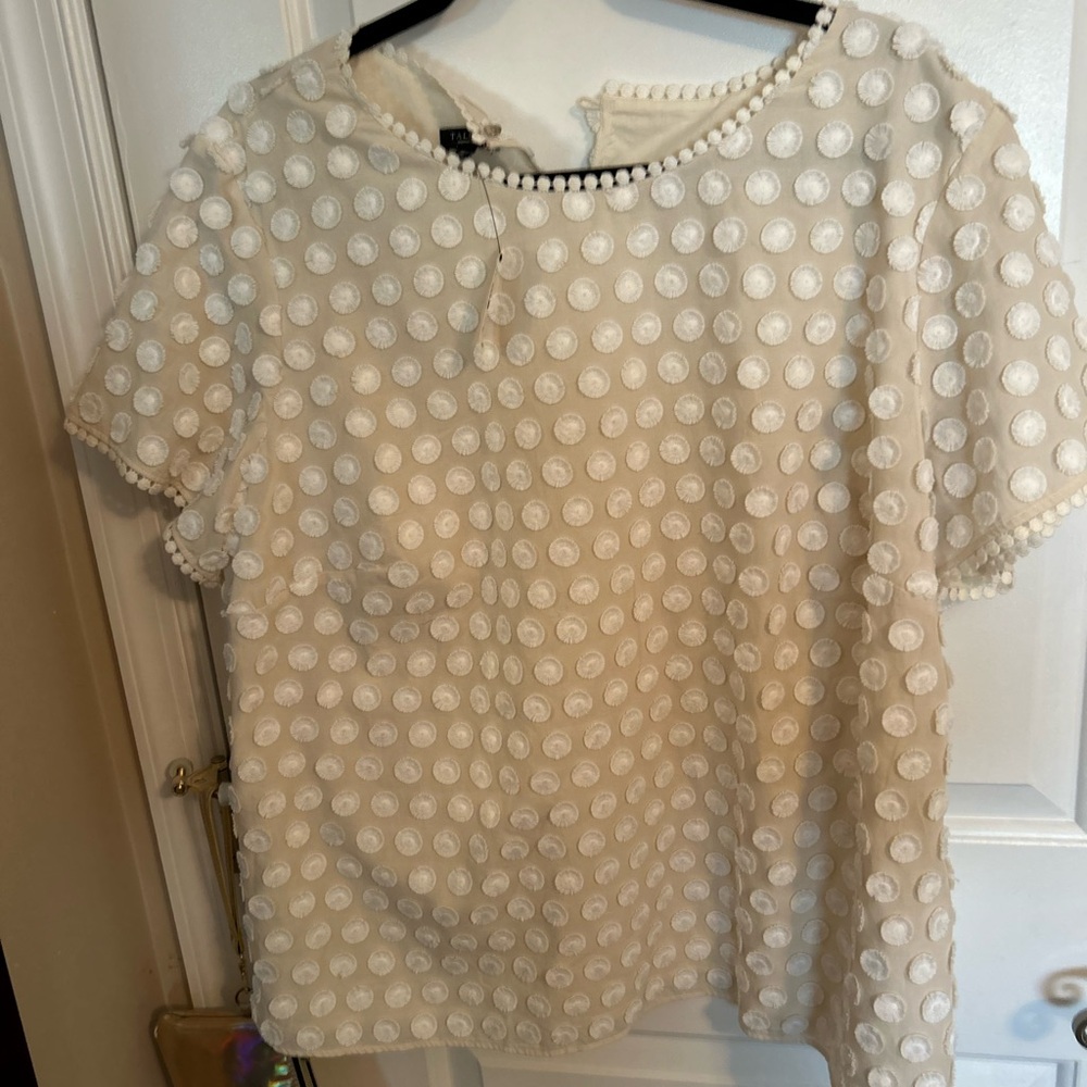 Talbots 18W petite blouse NWT,25”PTP,length 26”.